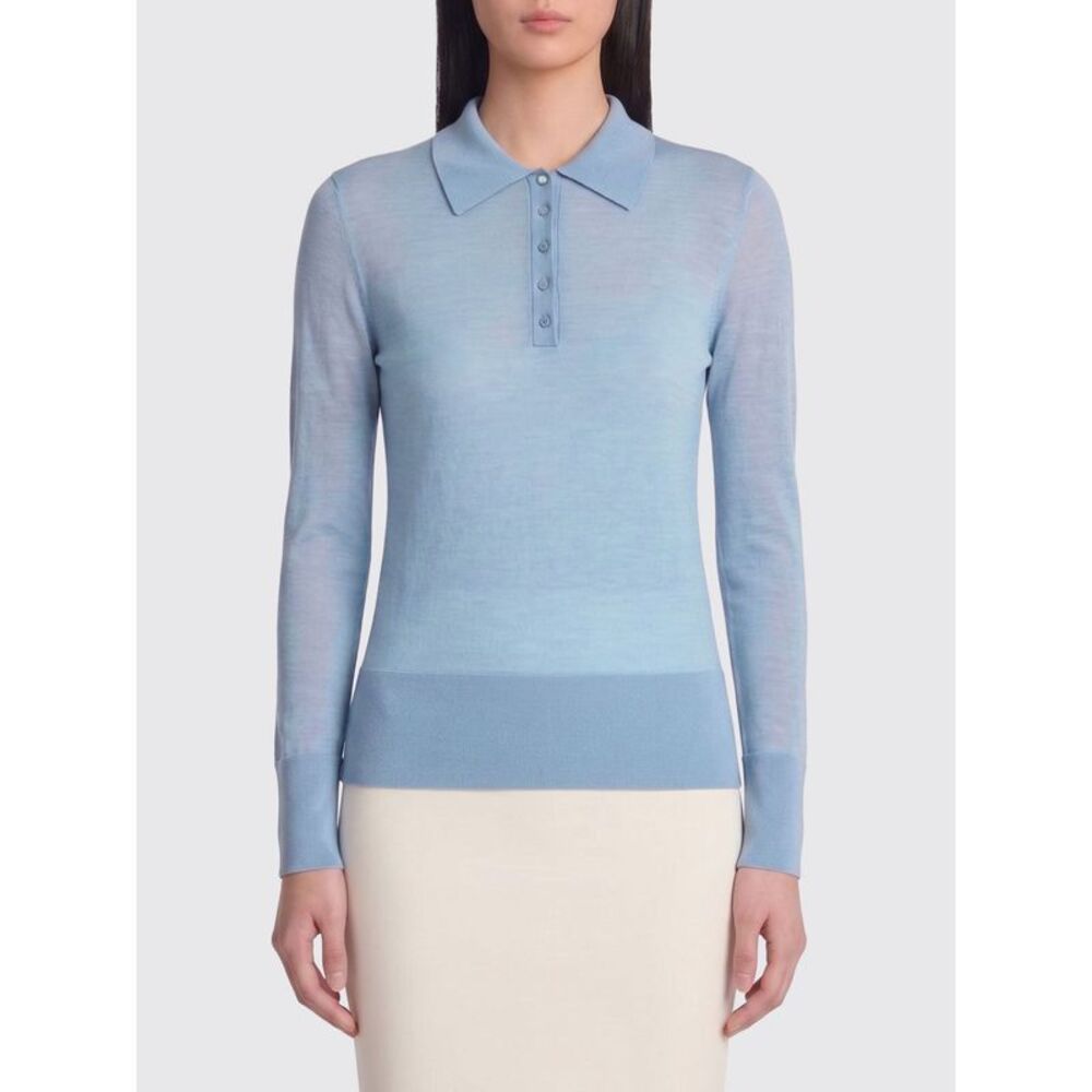 Carven Polo Shirt Woman Sky Blue